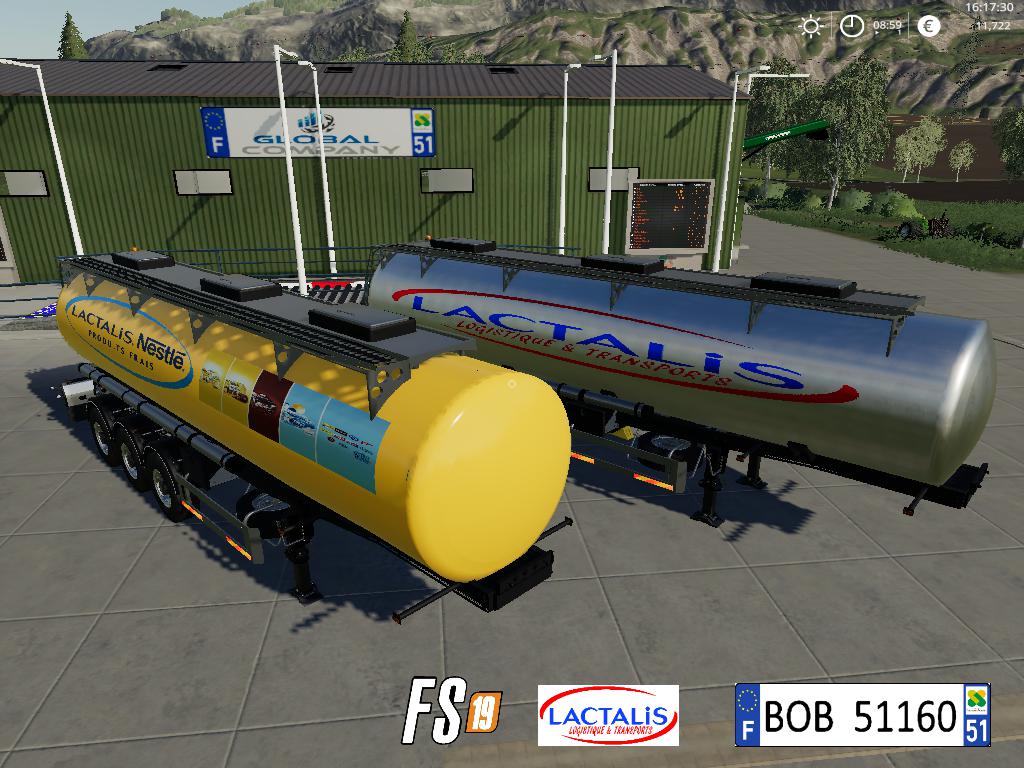 FS19 - Milk Lactalis Trailer V1.9