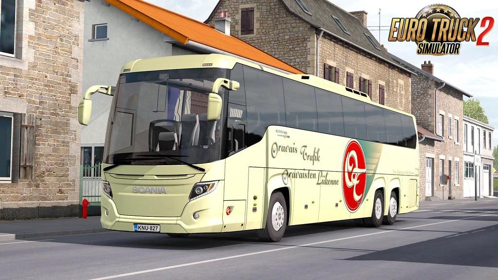 ETS2 - New Scania Touring Bus + Interior V1.6 (1.37.x)