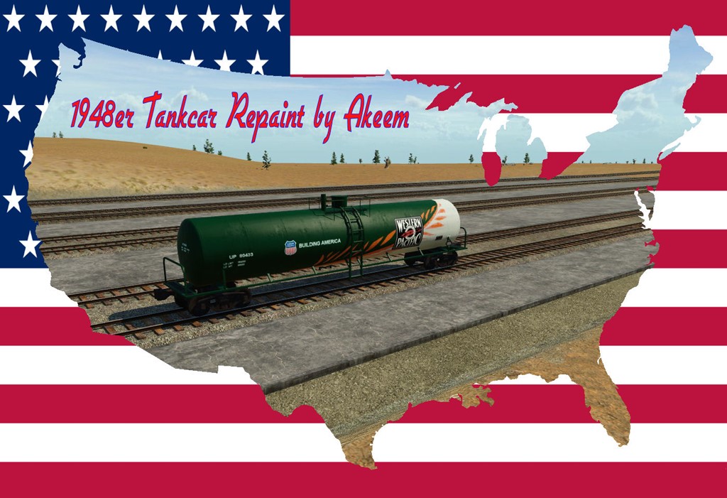 Transport Fever 2 - Tankcar 1948 - Western Pacific + Fake Wagon