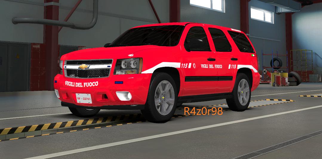 ETS2 - Chevrolet Tahoe 07 Vigili Del Fuoco Skin (1.37.x)
