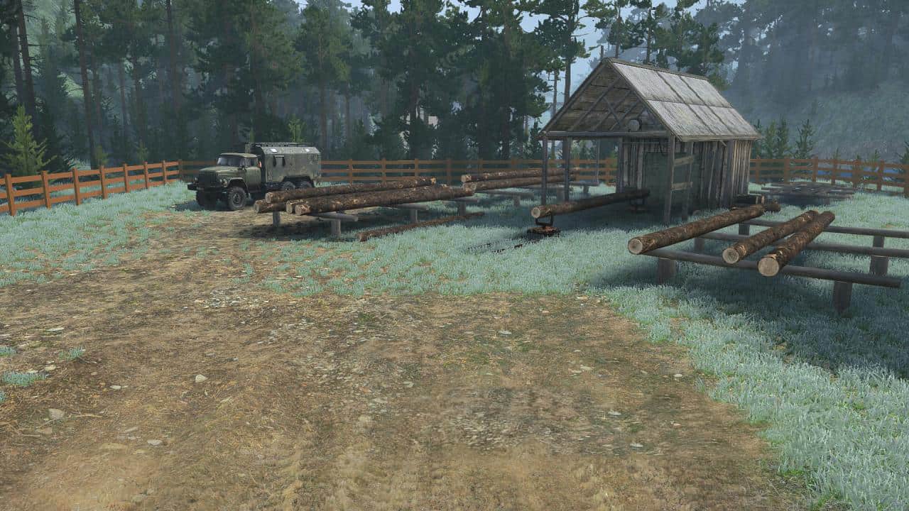 Spintires:Mudrunner - LesProm Map V1.0