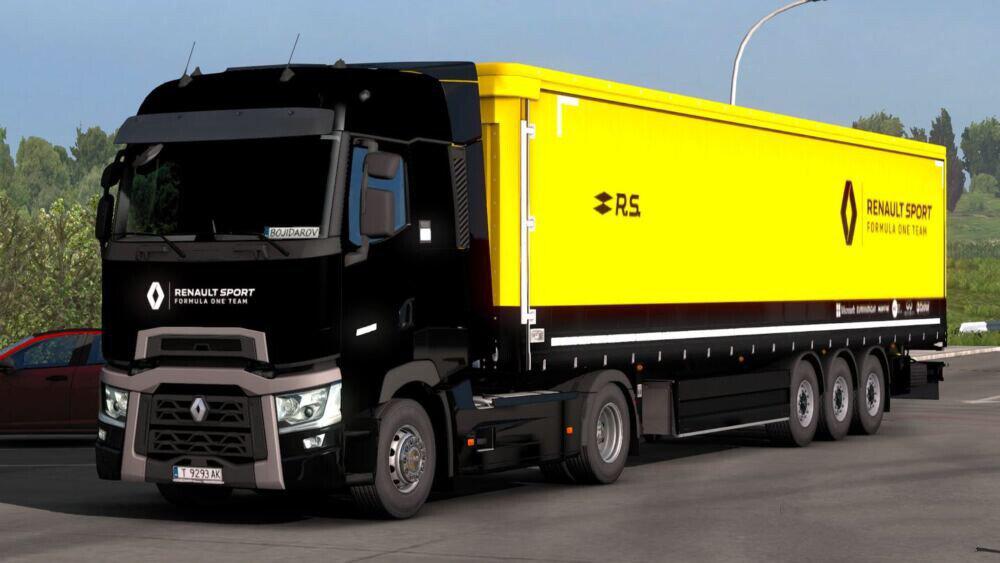 ETS2 - Renault T F1 Team + Trailer V1.0 (1.39.x)