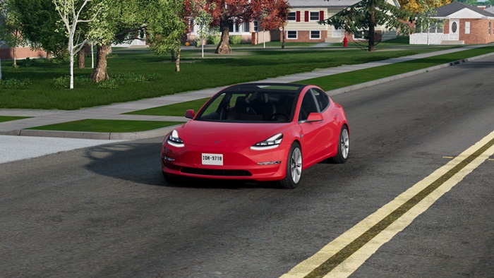 BeamNG – Tesla Model 3 Car Mod