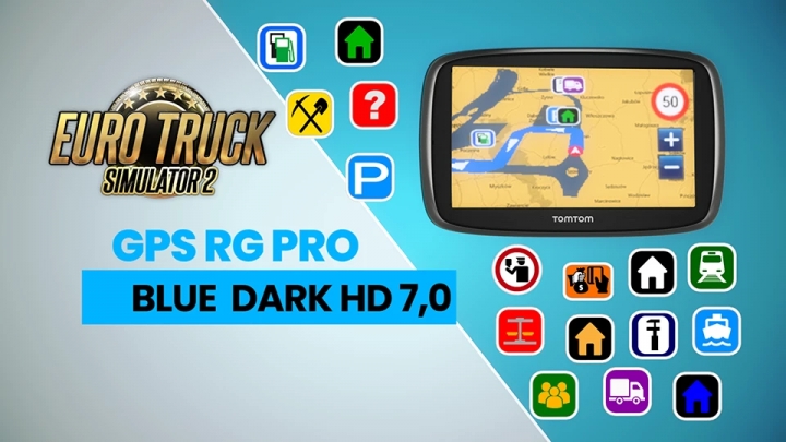 ETS2 - GPS RG Pro Blue Dark HD V7.0 (1.40.x)