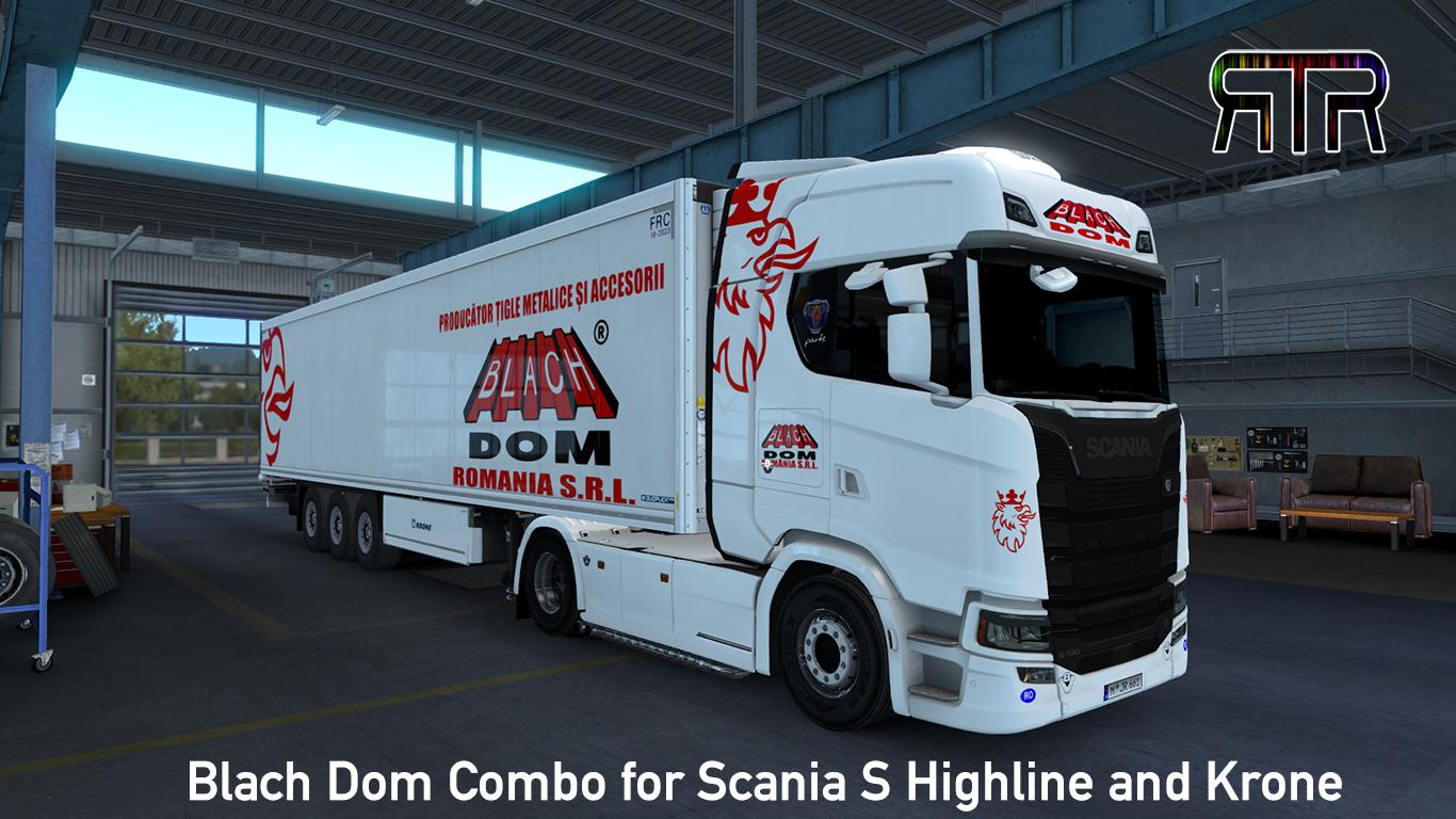 ETS2 - Blach Dom Combo for Scania S Highline and Krone V1.0 (1.35.X)