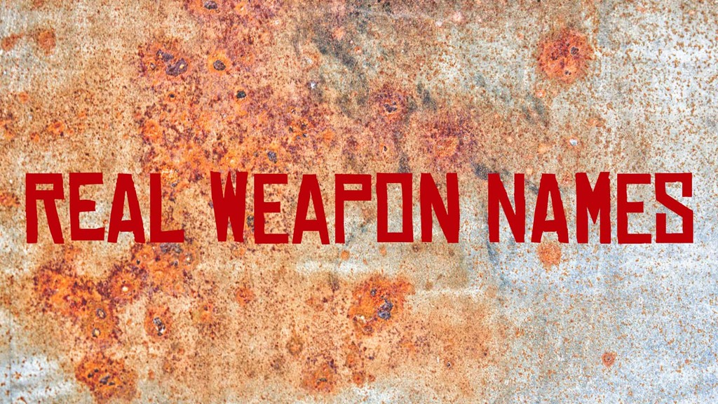RDR2 - Real Weapon Names