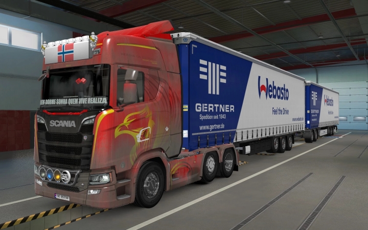 ETS2 - Big Lightbox Scania R And S 2016 Flag of Norway (1.40.x) | Euro ...