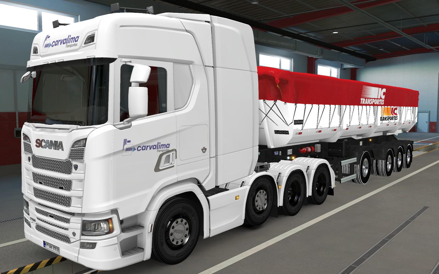 ETS2 - Scania S 2016 8x4 Carvalima Transportes Skin (1.39.x)