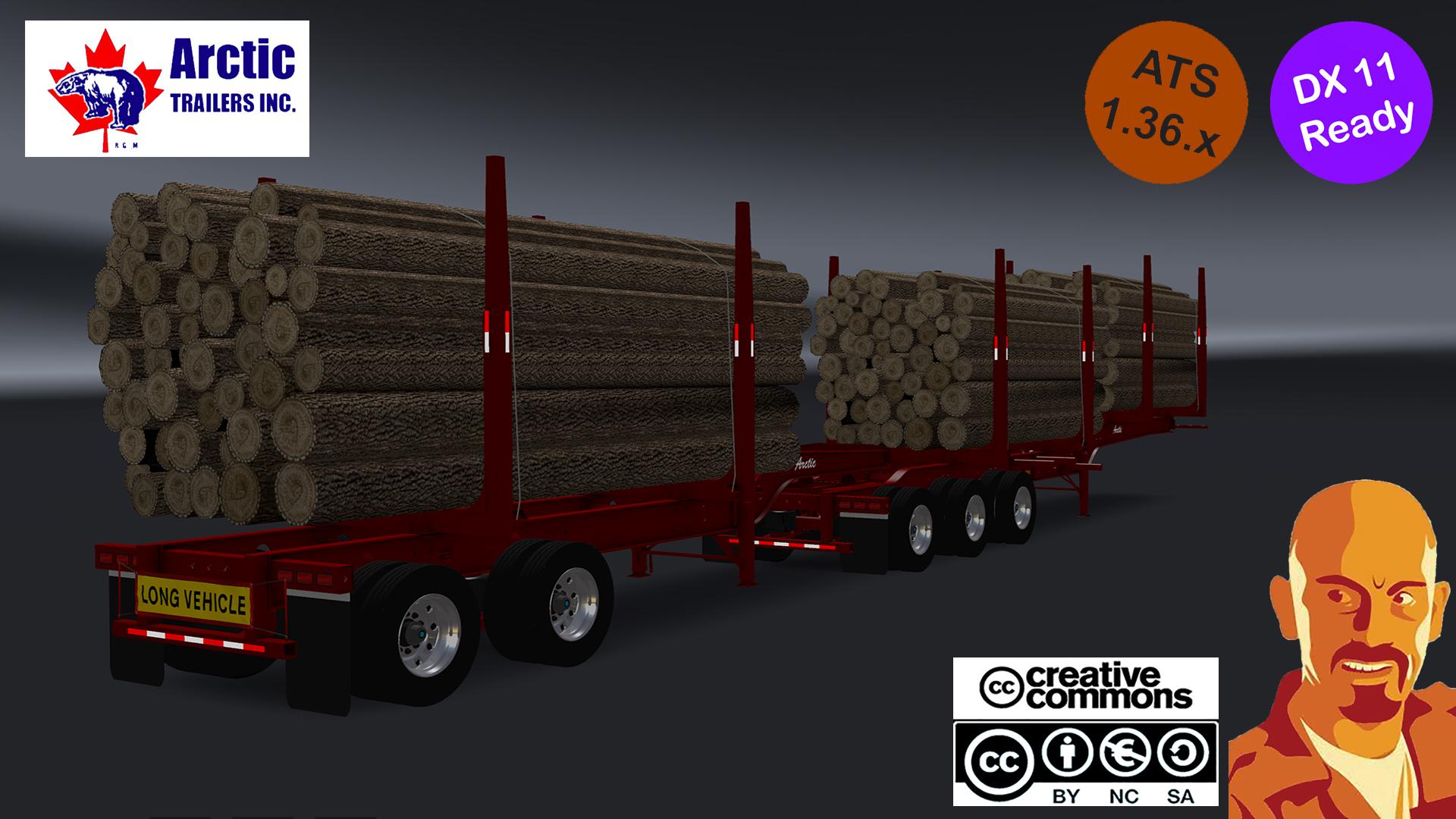 ATS - Arctic Logs Trailer (1.36.x) | American Truck Simulator | Mods.club