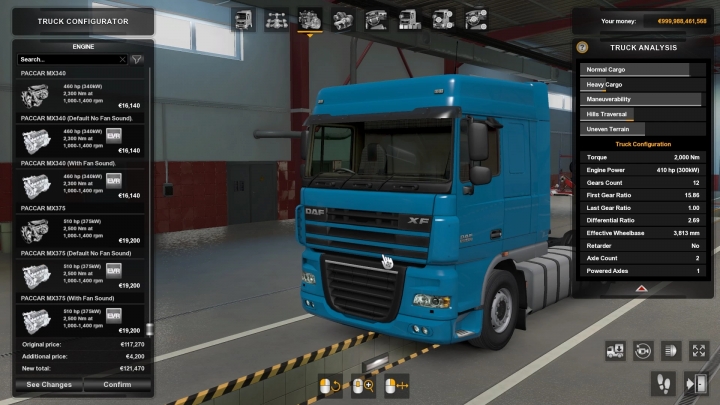 ETS2 - Daf XF105 Paccar MX300,MX340 & MX735 (1.40 - 1.41)