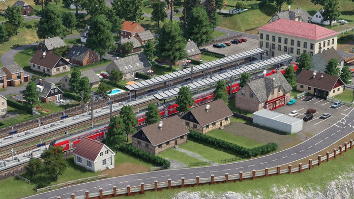 Transport Fever 2 - Fictional Modular Station Building Based on Gera Central Station