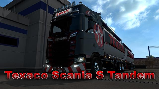 ETS2 - Scania S Tandem Texaco Skin V1 (1.37.x)