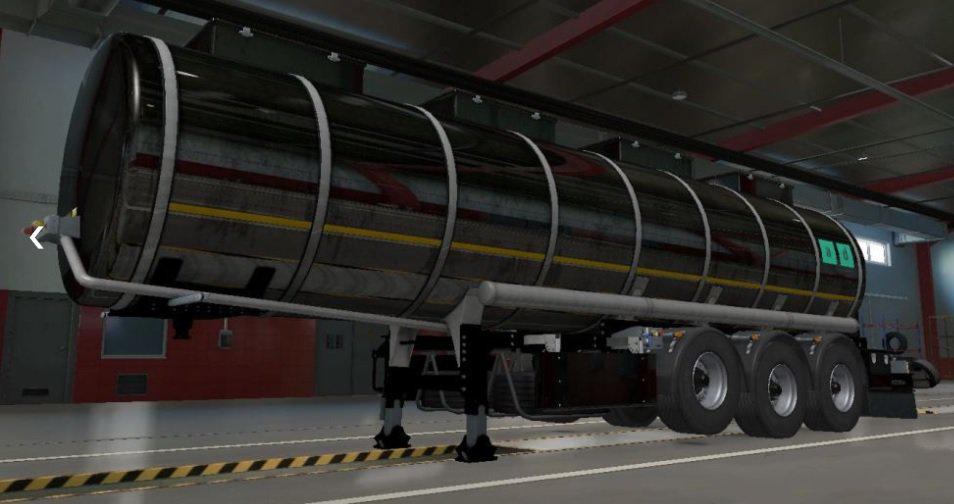 ETS2 - Paintable Chrome FoodTank [SP - MP] 1.38.x