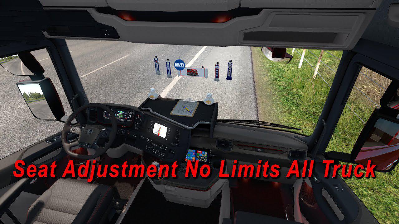 ETS2 - Seat Adjustment No Limits V2.5.1 (1.37.x)
