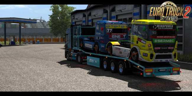 ETS2 - Racer Trucks Transporter Ownable Trailer V1.0 (1.36.x)