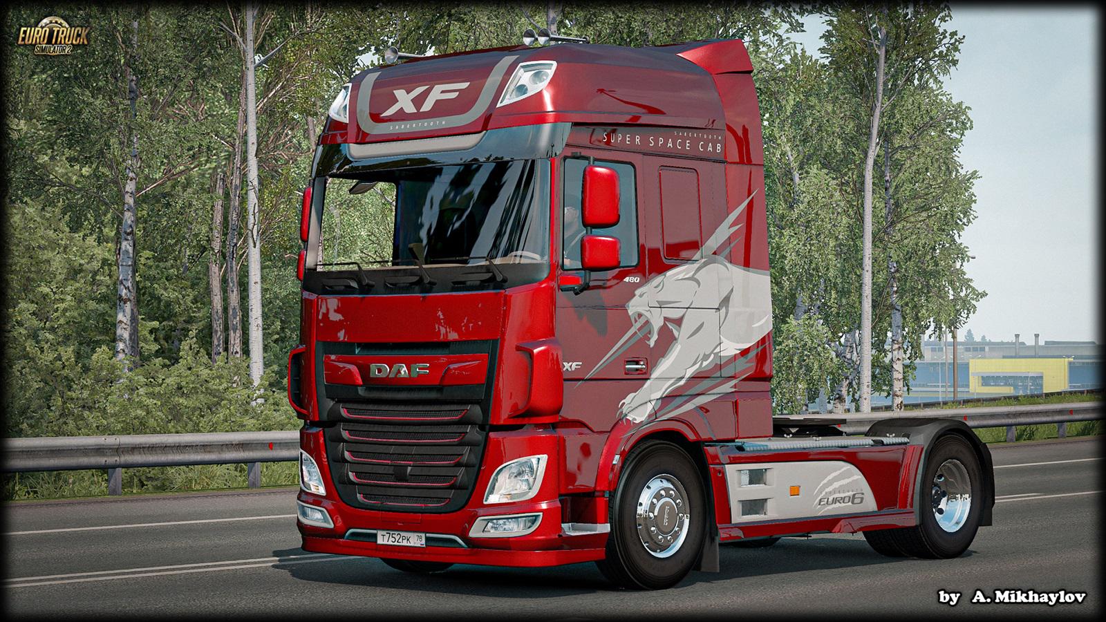 Ets2 Daf Xf Euro 6 Sabertooth Multicolor Skin Pack V10 137x Euro Truck Simulator 2 5260