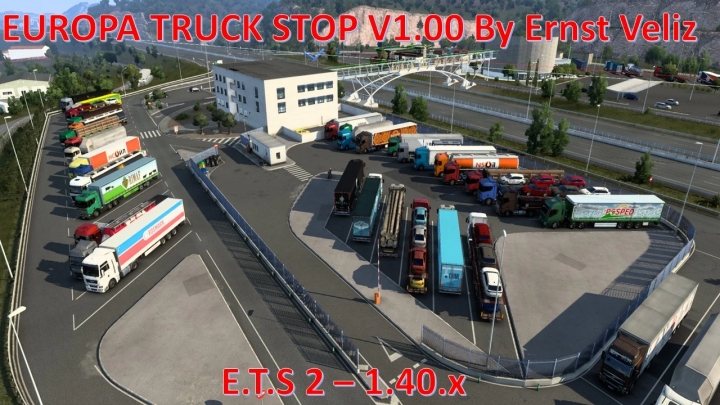 ETS2 - European Truck Stops V1.00 (1.40.x)