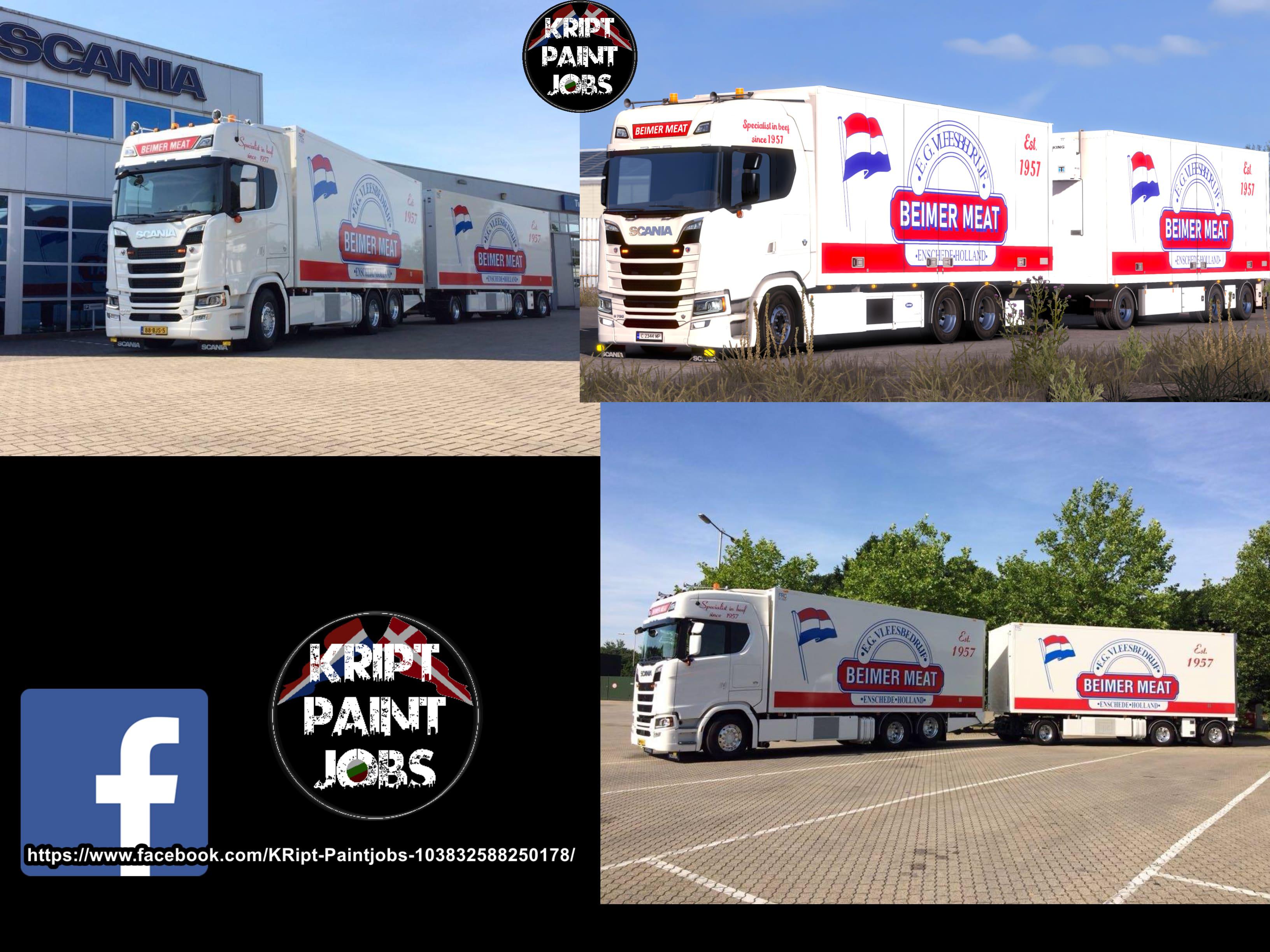 ETS2 - Beimer Meat Skin for Scania S V1.0 (1.39.x)
