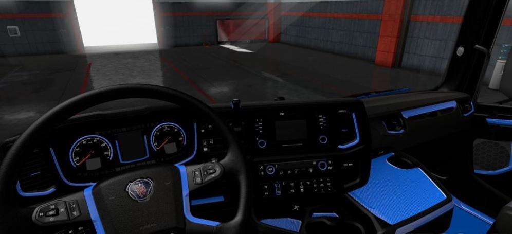 ETS2 - Scania S & R 2016 Black - Blue Interior (1.36.x)