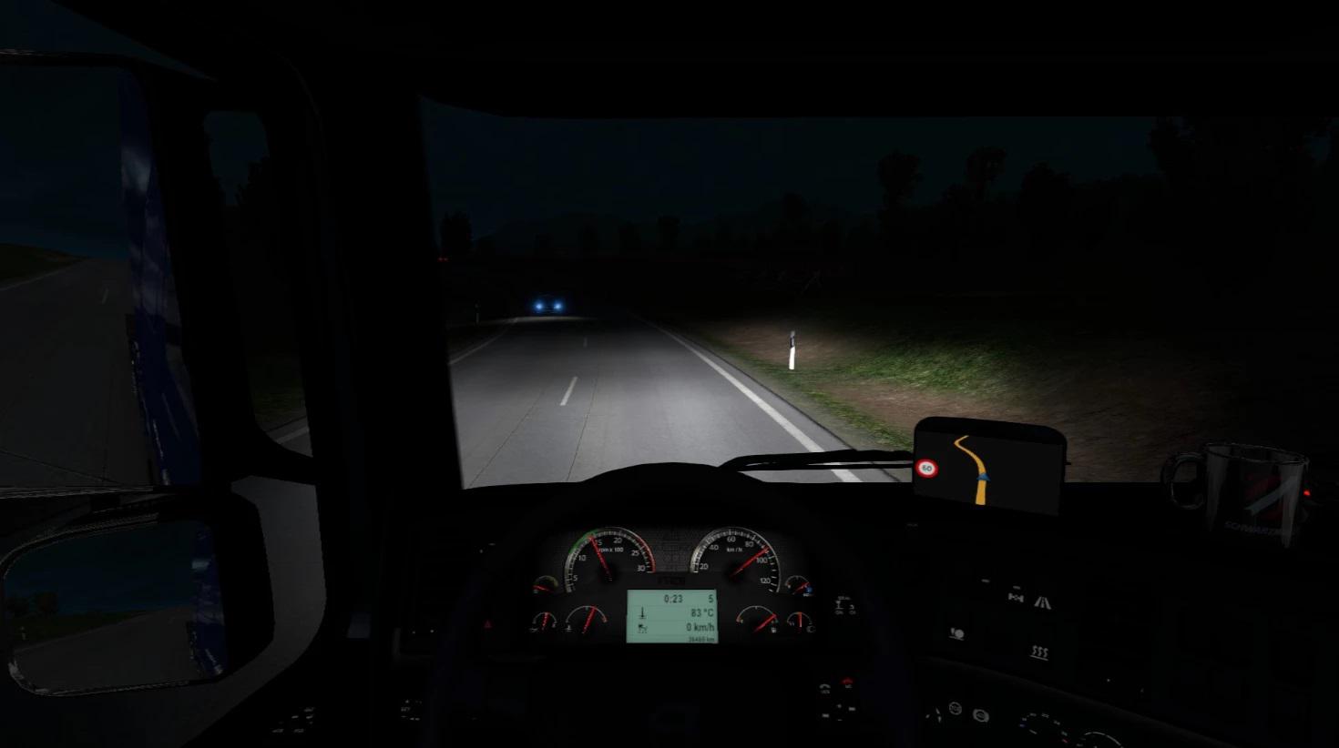 ETS2 - Xenon Blue Lights for AI Traffic V1.0 (1.40.x)