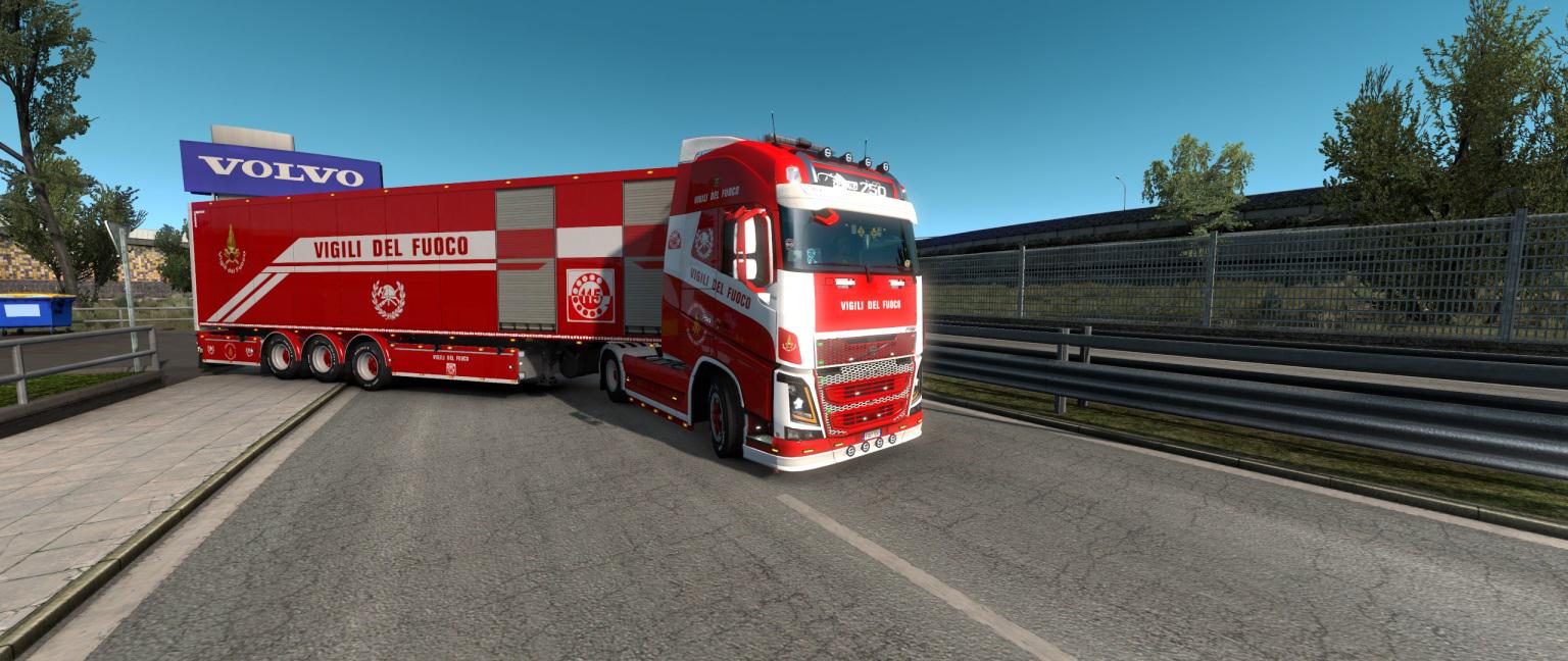 ETS2 - Vigili Del Fuoco Skin Pack Trucks & Trailers V1.0 (1.38.x ...