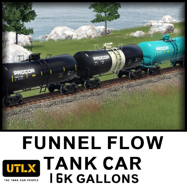 Transport Fever 2 - 16k Gallon Funnel Flow Tankcar