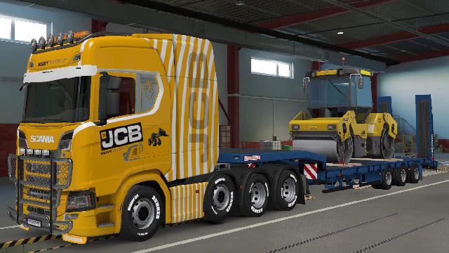 ETS2 - Scania S + Scania R 8x4 HQ JCB Heavy Transport Skin V1.0 (1.37.x)
