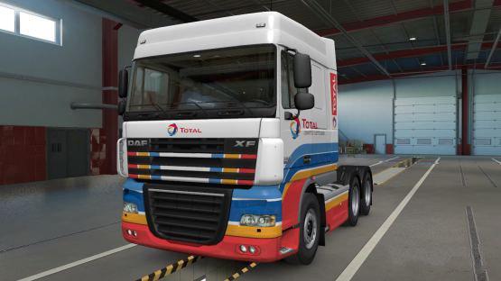 ETS2 - Daf Xf 105 Paintjob Total S.A. Skin V1.0 (1.37.x)