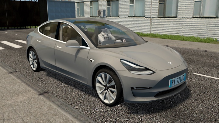 Tesla city car driving