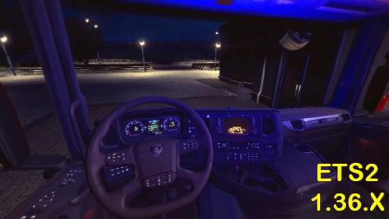 ETS2 - Cabin Lights V1.2 (1.36.x)