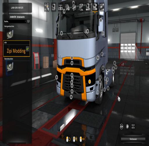 ETS2 - Renault Range T Headlights (1.36.x)