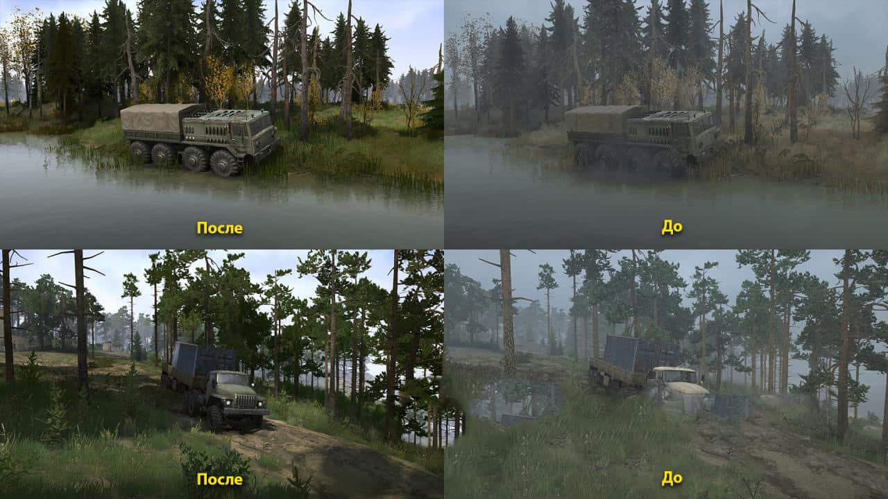 Spintires:Mudrunner - Realistic Graphics Adega Mod Pack V1.9