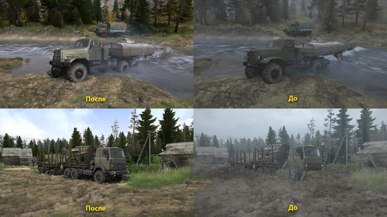 Spintires:Mudrunner - Realistic Graphics Adega Mod Pack V1.8