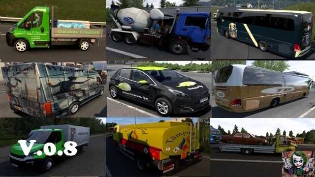 ETS2 - 210 AI Traffic Vehicle Paint-Job Pack V1.53