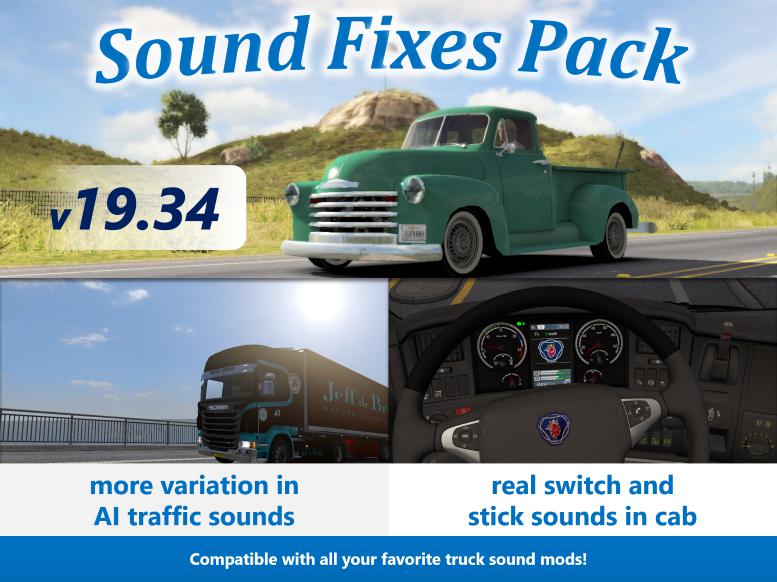 ETS2 - Sound Fixes Pack V19.34 (1.35.X)