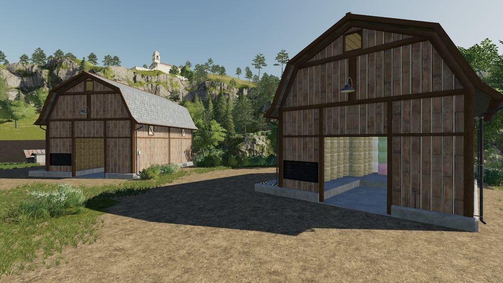 FS19 - Bale Storage Barns V1.0.1.0