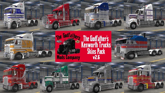 ATS - The Godfathers Kenworth Trucks Skins Pack V2.6