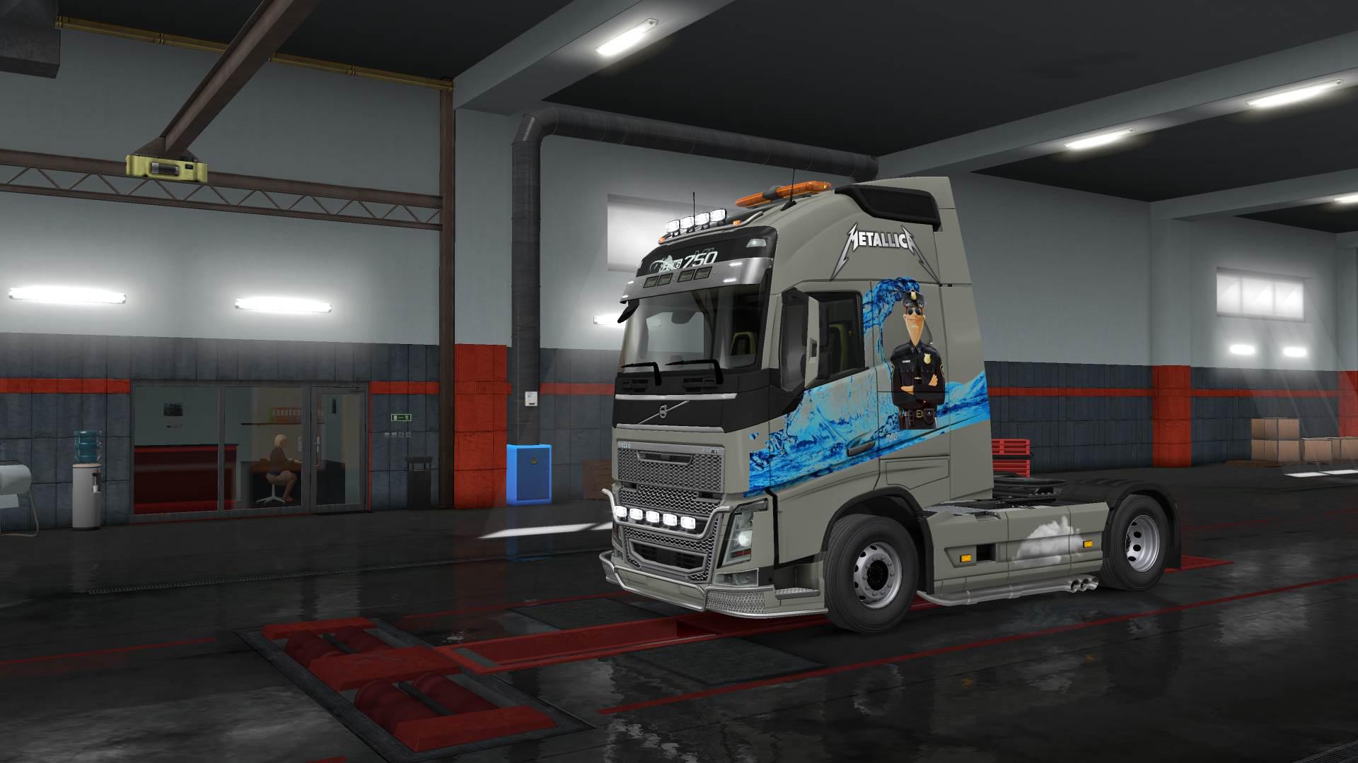 ETS2 - Volvo FH16 2012 Metallica Skin V1.0 (1.35.x)