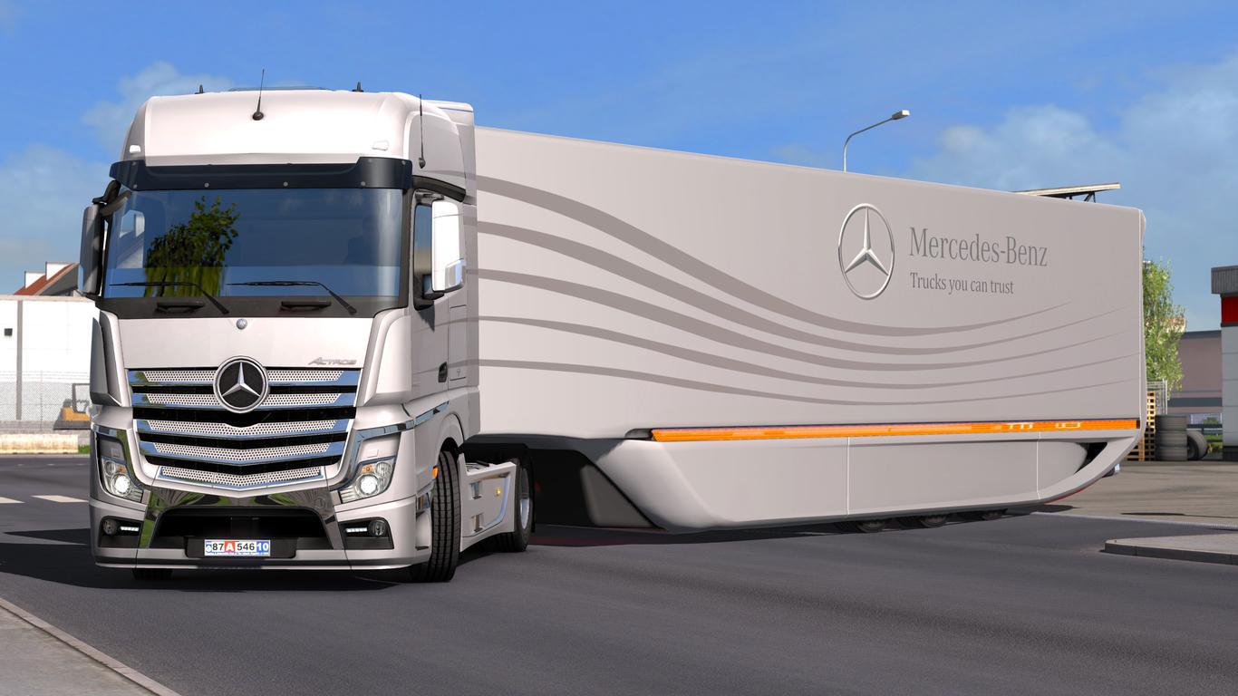 ETS2 - Mercedes AeroDynamic Trailer V1.2.1 (1.38 - 1.39)