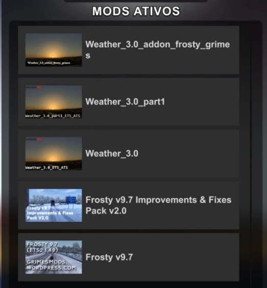 ETS2 - Weather 3.0 Addons Frosty Grimes
