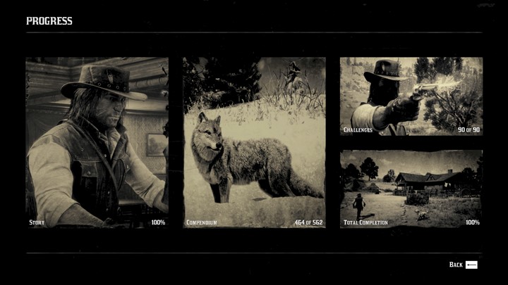 RDR2 - John Marston Progress Menu