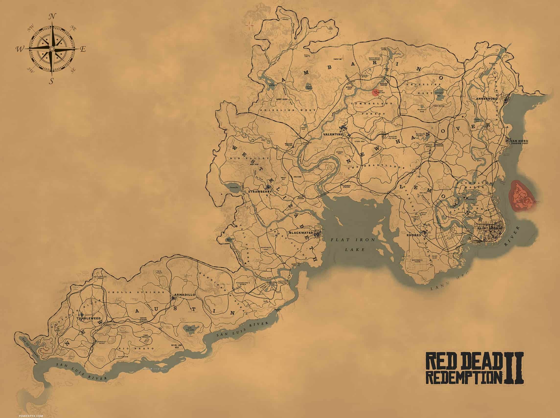 RDR2 - Revealed Map