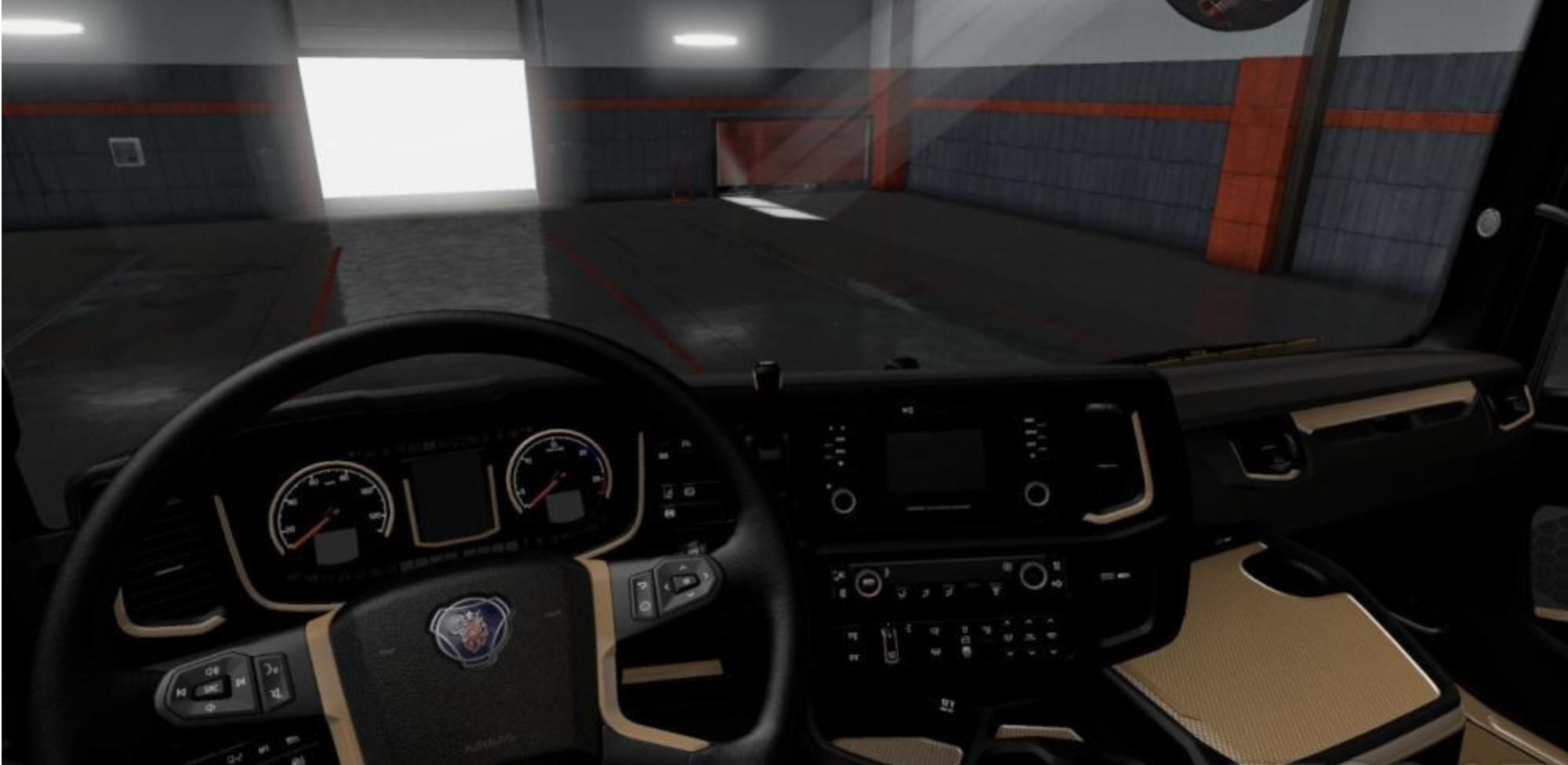 ETS2 - Scania S & R 2016 Black - Brown Interior (1.36.x)