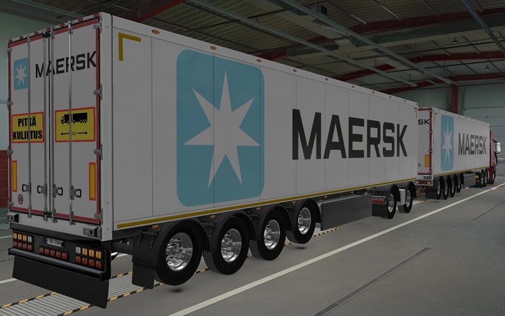 ETS2 - Owned Trailers for SCS Maersk White Skin (1.40.x)