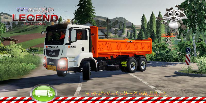 FS19 - Man Tgs 5x4 Benne Polimix V1.5