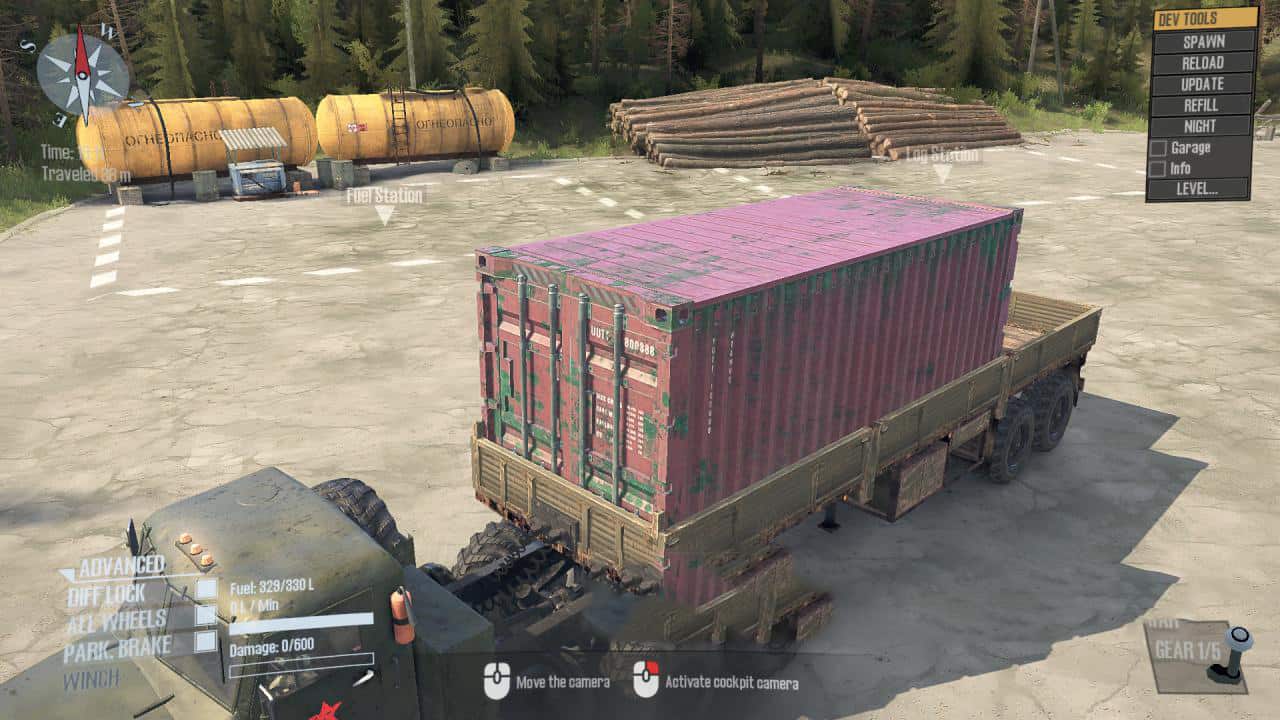 Spintires:Mudrunner - Container with Moss V1