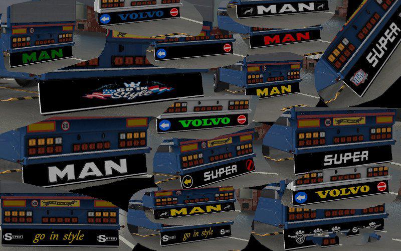 ETS2 - Ultra Mega Pack Mudflaps for Ownable Trailer (1.37.x)