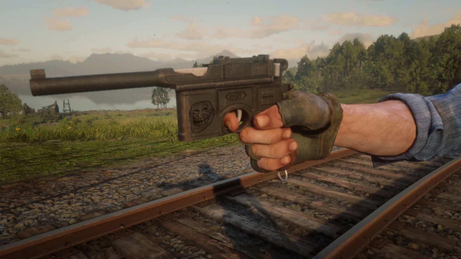 RDR2 - Troll Face Engraving for the Mauser