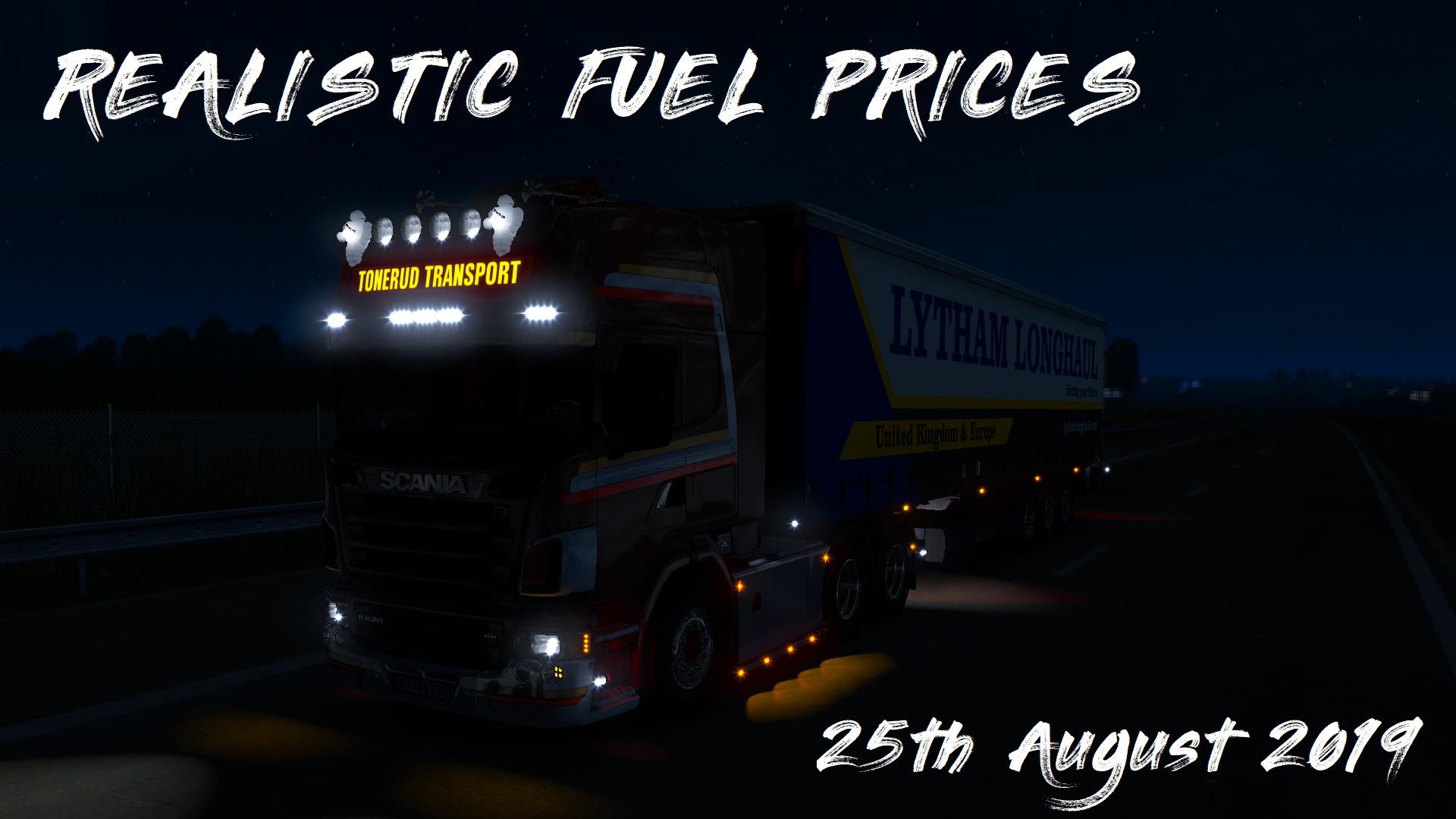 ETS2 - Realistic Fuel Prices – 25th August 2019 (1.35.X)