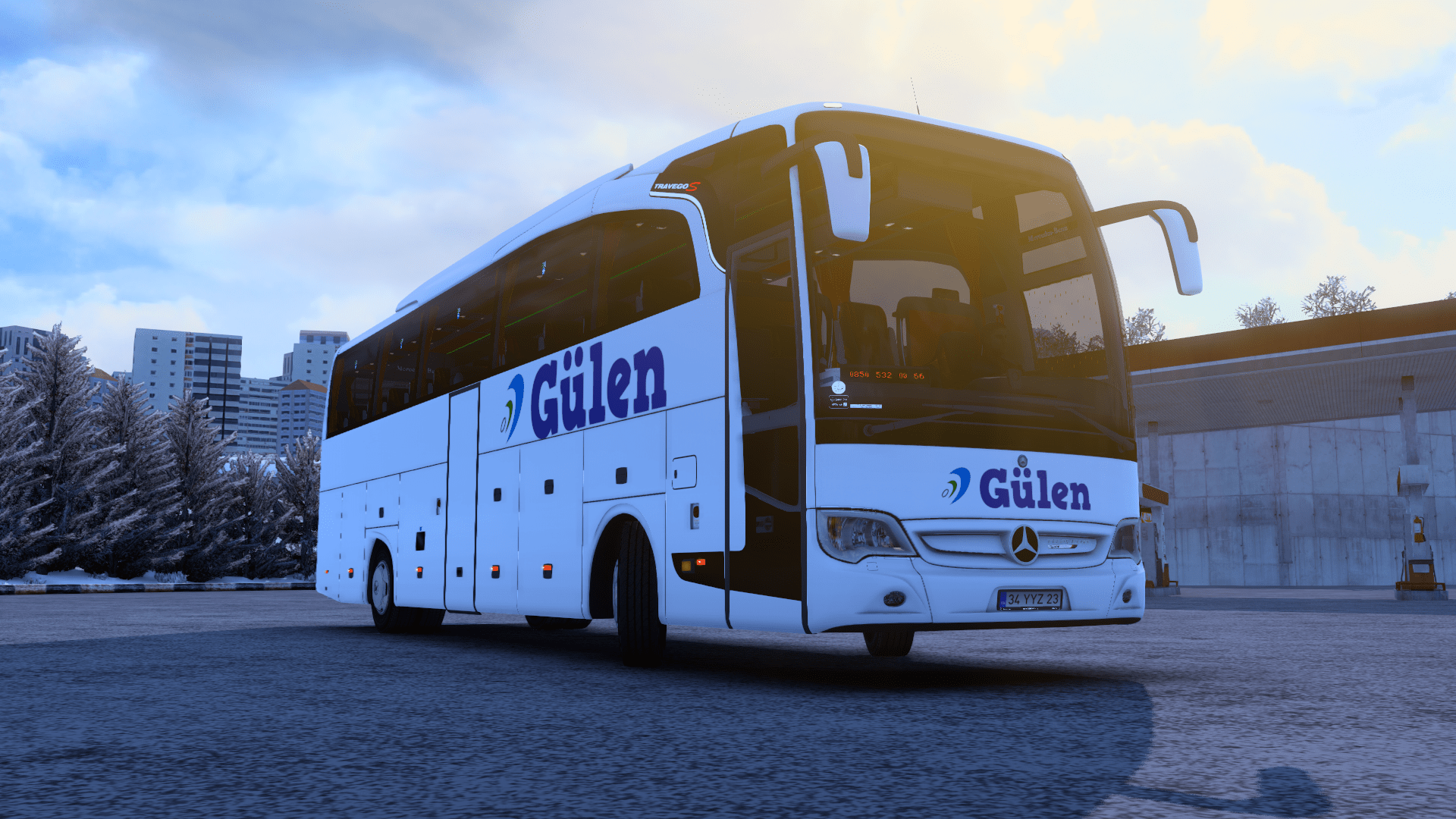 ETS2 - Travego SE 15 SHD 2015 Yozgat Gulen Truzim Skin V1.2 (1.43.x)